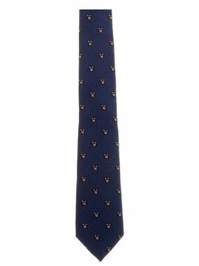 Gucci Men's Navy Patterned Silk Tie - Classic Navy